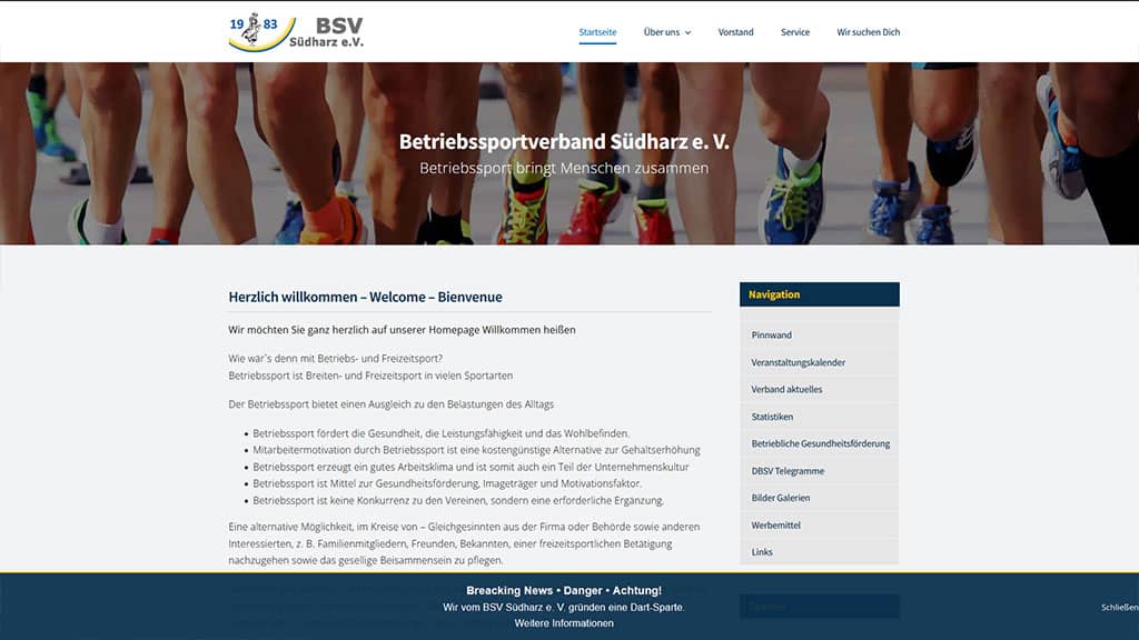 Relaunch Webseite | BSV Südharz