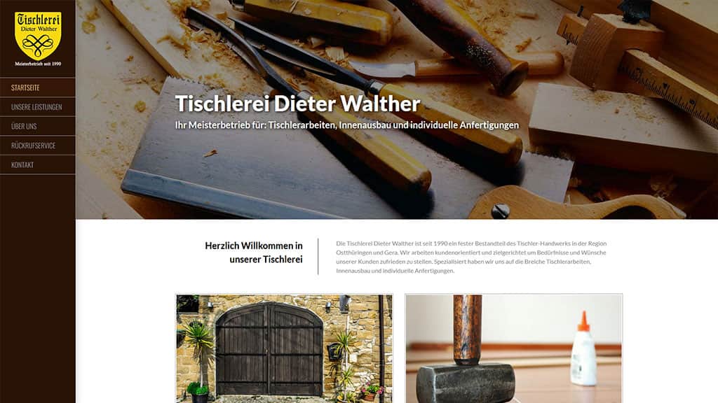 Webseite erstellen | Tischlerei Dieter Walther
